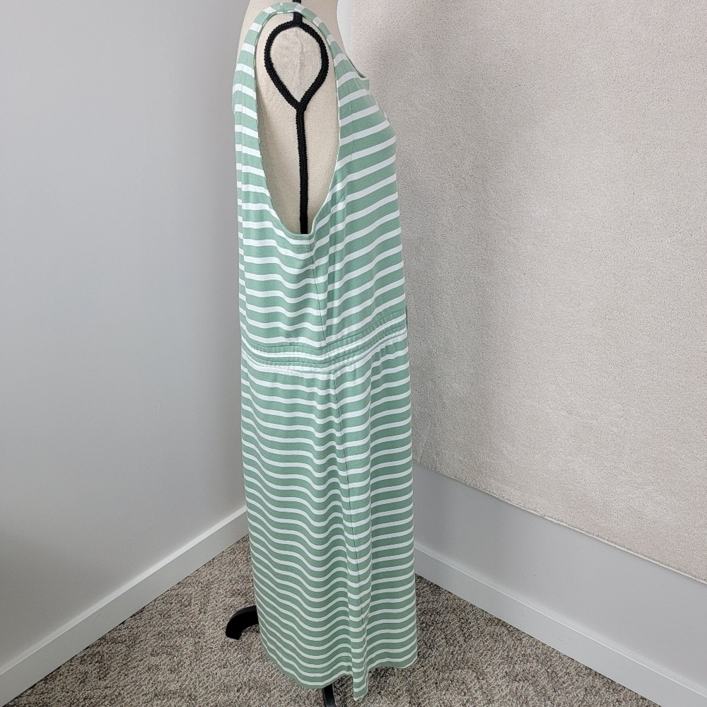 Haven Well Within NEW Womens XXL Green White Striped Coastal Jersey‎ Midi Dress - Picture 4 of 8